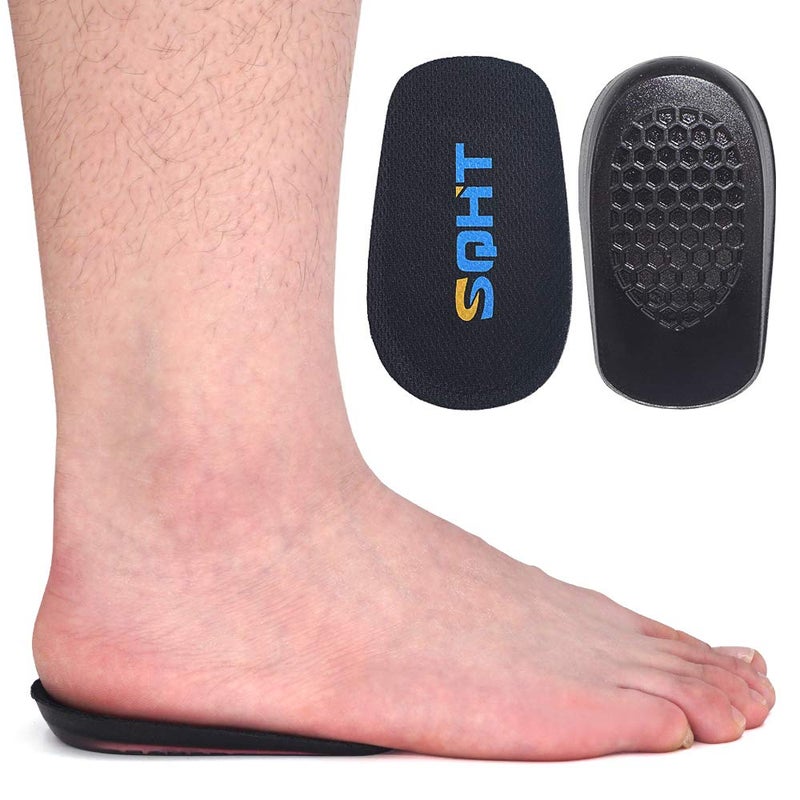 SQHT Height Increase Insoles - Heel Lift Inserts for Leg Length Discrepancies and Achilles Tendonitis, Heel Cups for Men and Women (Small (0.6" Height)) - Image 1